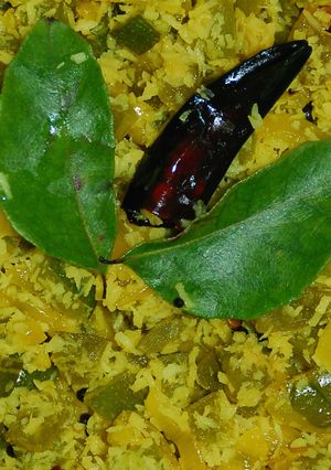 A picture of Padavalanga (snakegourd) thoran.