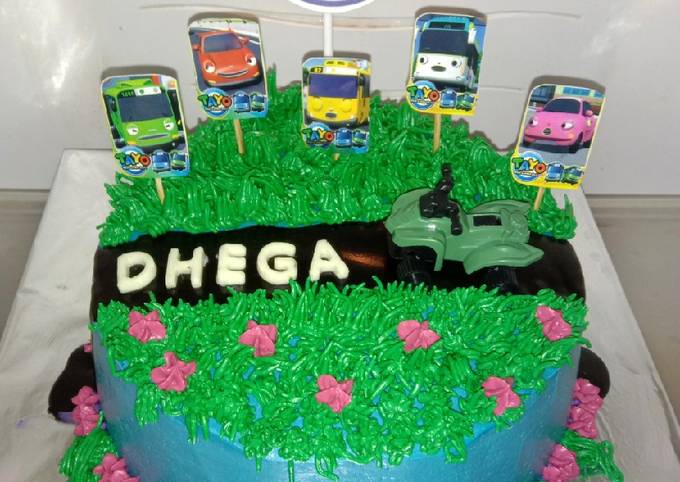 Standar Cara termudah bikin Kue Ulang tahun Tayo😉 dijamin lezat