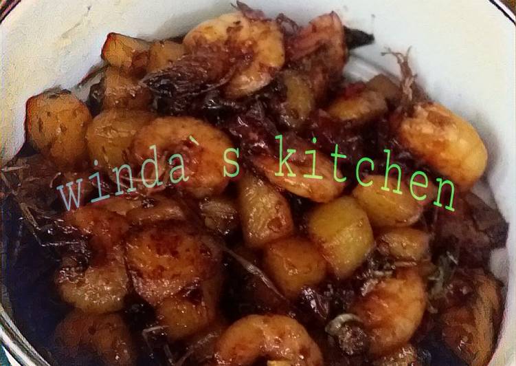 Cara Gampang Menyiapkan Tumis kentung (kentang udang😁), Bikin Ngiler