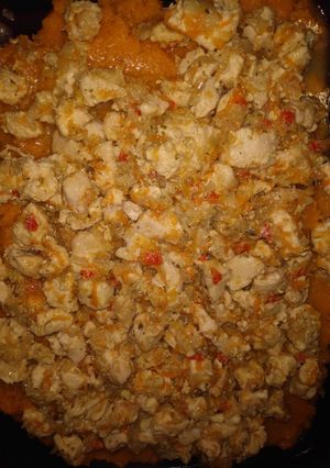 Una foto de Pastel de cabutia y pollo