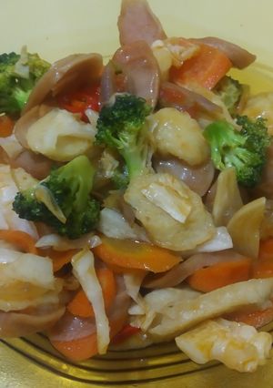 Foto resep Tumis sosis otak-otak asam manis