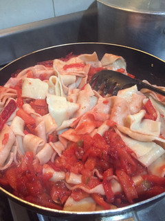 Una foto de Pasta con salteado de verduras