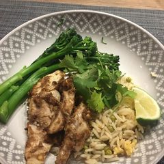 A picture of Satay chicken.