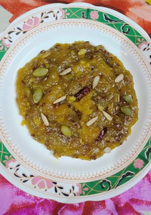 A picture of Aloevera besan halwa.