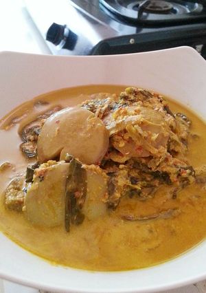 Foto resep Gulai Jengkol Tri Daun Singkong
