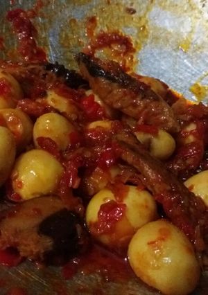 Foto resep Balado telur puyuh dan ikan tongkol super simpel
