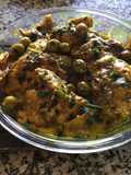 Pollo con aceitunas y limones (Tajine)