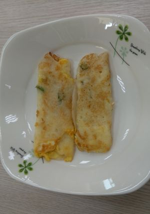 幼兒餐點-粉漿蛋餅 的食譜成品照片