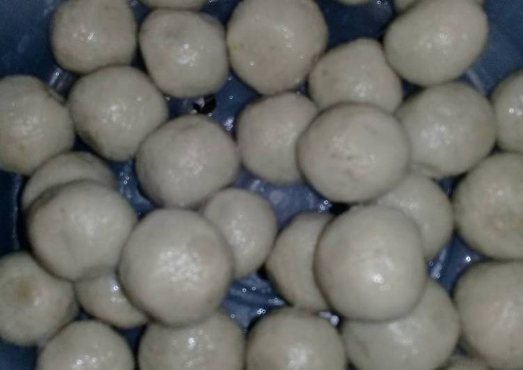 Bagaimana memasak Bakso tempe mix teri, Enak Banget