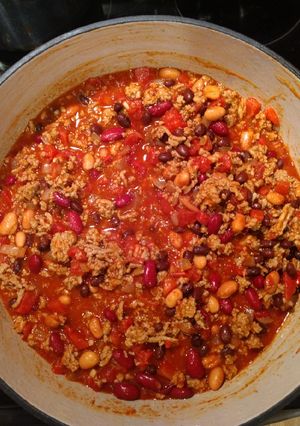 A picture of Stove top Chili.