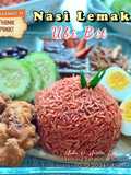 Nasi Lemak Ubi Bit (dengan Sambal Tumis Strawberry Ikan Masin)