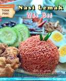 Nasi Lemak Ubi Bit (dengan Sambal Tumis Strawberry Ikan Masin)