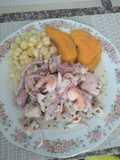 Ceviche de pescado con langostinos