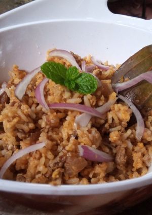 A picture of Oats fried rice.