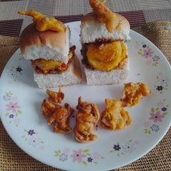 A picture of #NVM#Maharashtrian street food Vada pav.