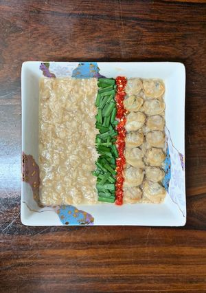 Hình của món Cháo yến mạch nghêu (Ngao) nấu củ cải trắng [Eat clean - Lose weight].