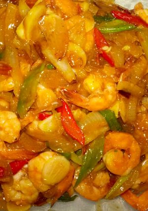 Foto resep Udang pedas manis saos tiram