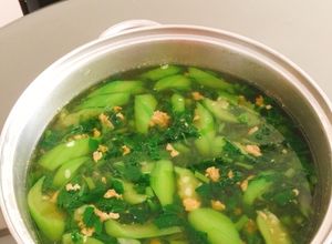 Hình của món Canh cua mướp mùng tơi rau đay.