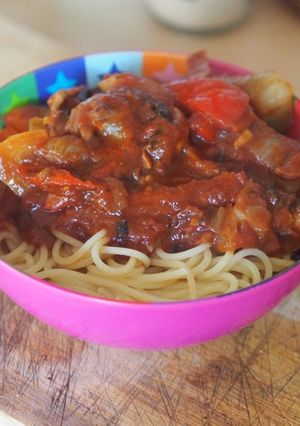 Foto resep Spageti piccante jamur pedes