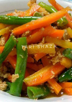 Foto resep Tumis Wortel Buncis Telor Orak Arik