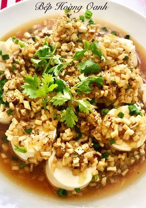 Hình của món Đậu Hủ Non Sốt Nấm Chay.
