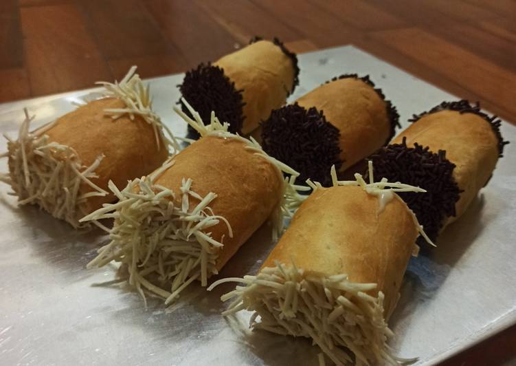 Resep Roti gulung viral keju / coklat (Versi 1) Anti Gagal