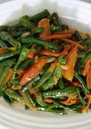 Foto resep Tumis kacang panjang, wortel
