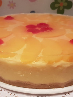 Una foto de Tarta de melocotón con Thermomix y tradicional
