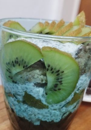 Una foto de Kiwi cheesecake con chía 🥝