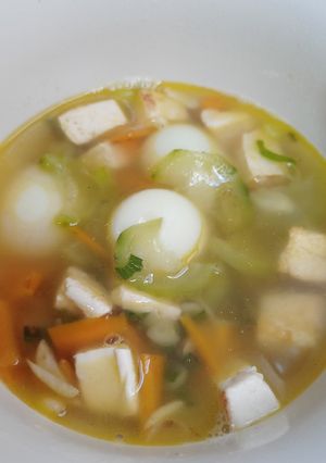 Foto resep MPASI Sayur bening oyong telur puyuh