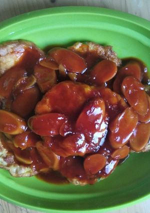 Foto resep Dadar fantasi sosis saus asam manis❤️
