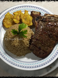 Una foto de Arroz con cebolla