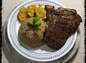 Una foto de Arroz con cebolla