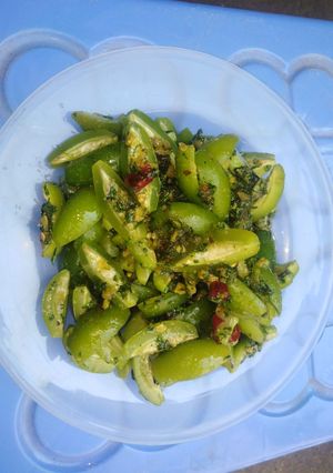 Hình của món Gỏi nhót bao tử.