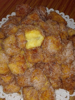 Una foto de Natilla de vainilla fritas