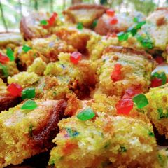 A picture of Eggless colourful cake.