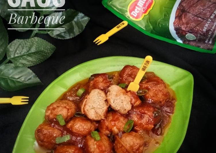 Bola bola daging saus barbeque