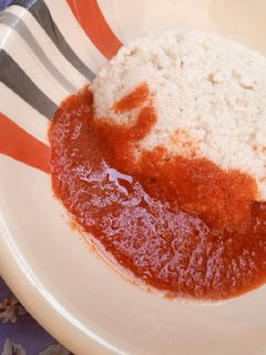 Couscous da miya ainihin hoton girkin