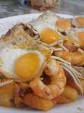 Gulas con ñoquis, pulpo y huevos de codorniz