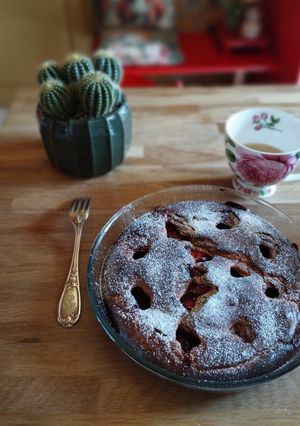 Une photo de Gateau moelleux aux fraises