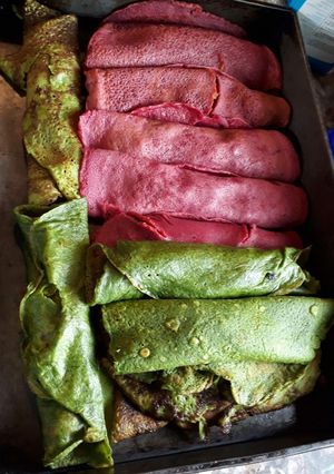 Una foto de Canelones de remolacha y espinaca