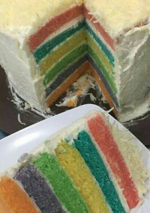 Foto resep Rainbow cake kukus