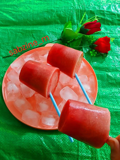 عکسی از دستور بستنی یخی موز وهندوانه 🍉🍌