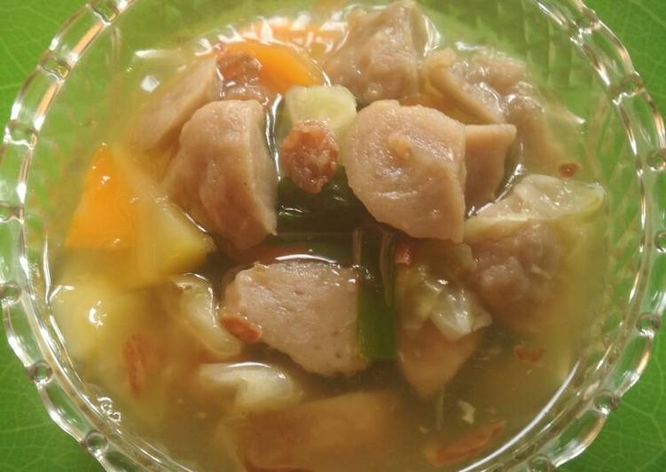Cara Gampang meracik Sup bakso untuk anak Lezat