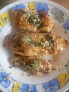 Una foto de Pechugas de pollo al vino