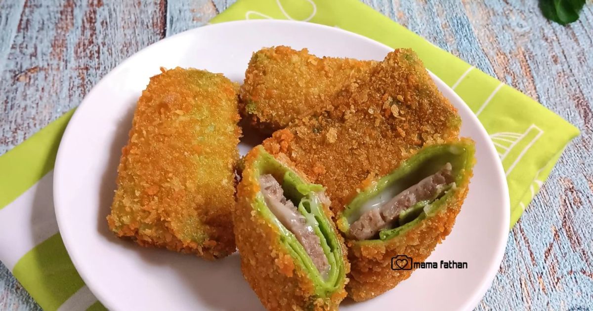 Risoles bayam isi luncheon mayo