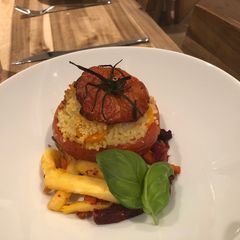 A picture of Stuffed tomatoes.