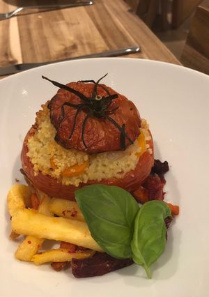 A picture of Stuffed tomatoes.