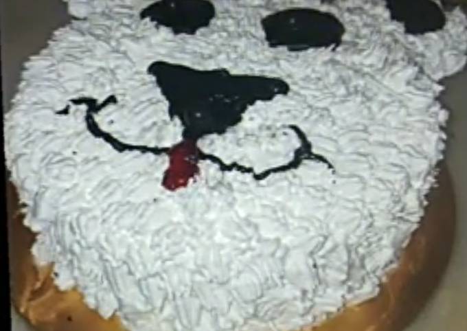 White Bear Cream Cake#Eid Special