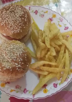 صورة لوصفة خبز الهامبورغر 🍔🍔 هش وصحي